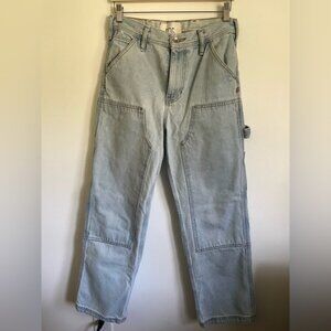 BDG Urban Outfitters Workpant Fit Carpenter Baggy Light Wash Jeans W 28 L 30
